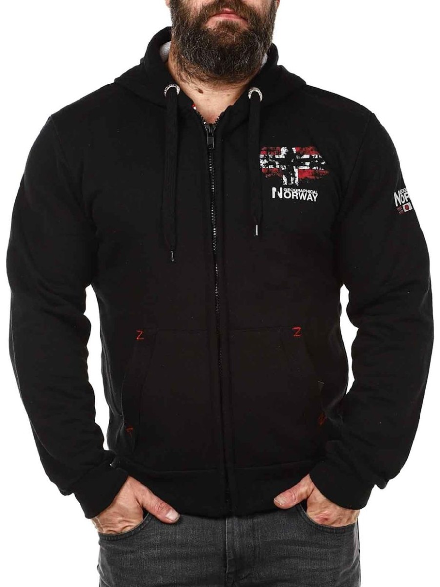 Neuleet Ja Hupparit Geographical Norway  | Gordon Geo Norway Huppari - Musta